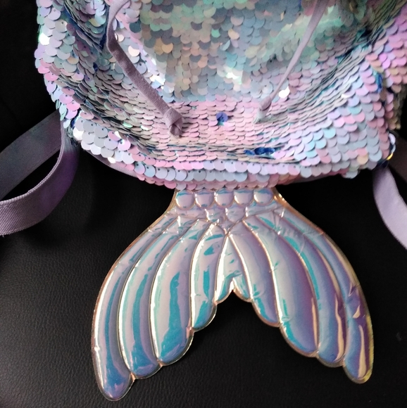 ⛔SOLD⛔Justice "K" initial sequin mermaid backpack - Picture 7 of 9